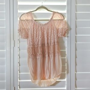Pale Pink Feminine Blouse from Europe